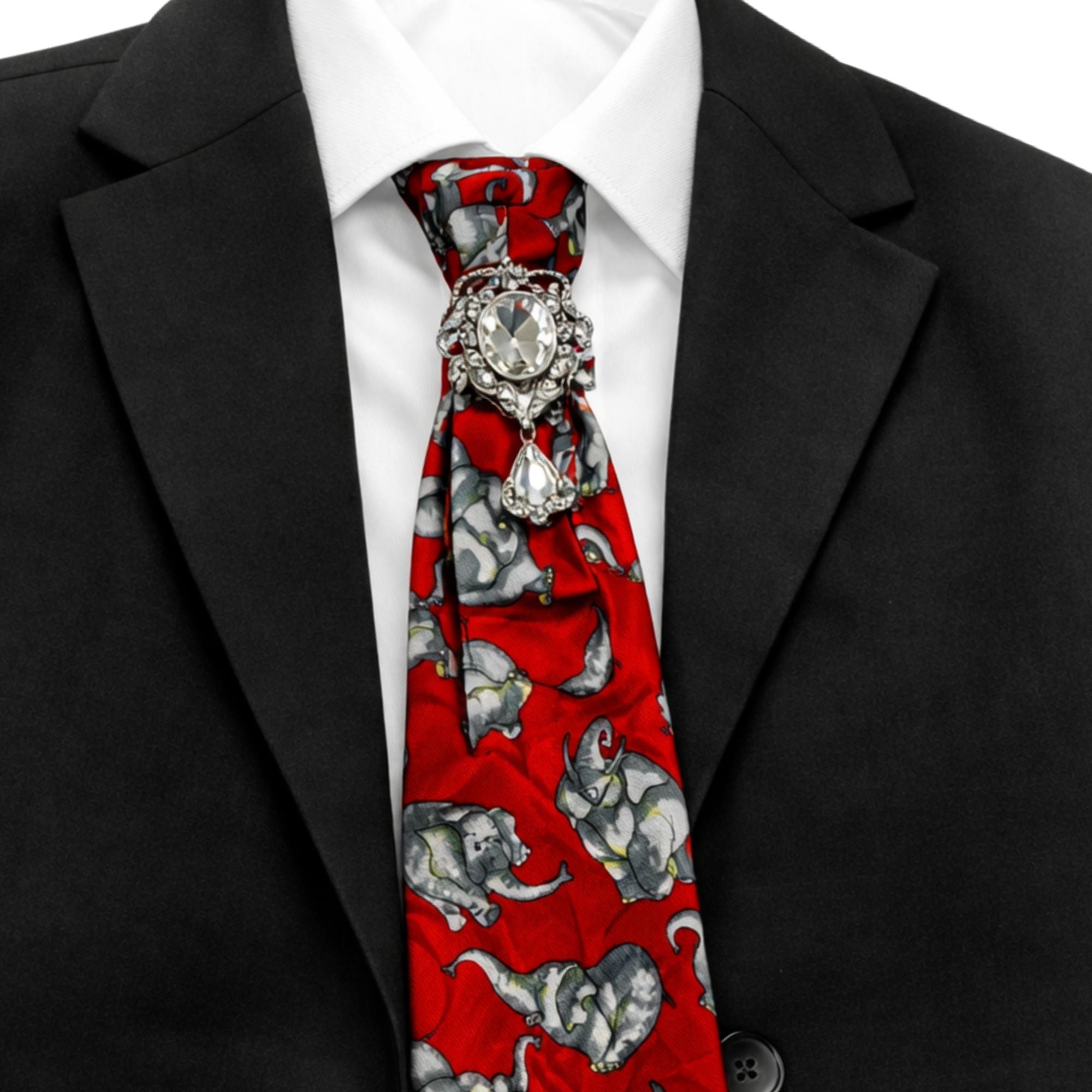 Elephant in the Room Necktie Necklace