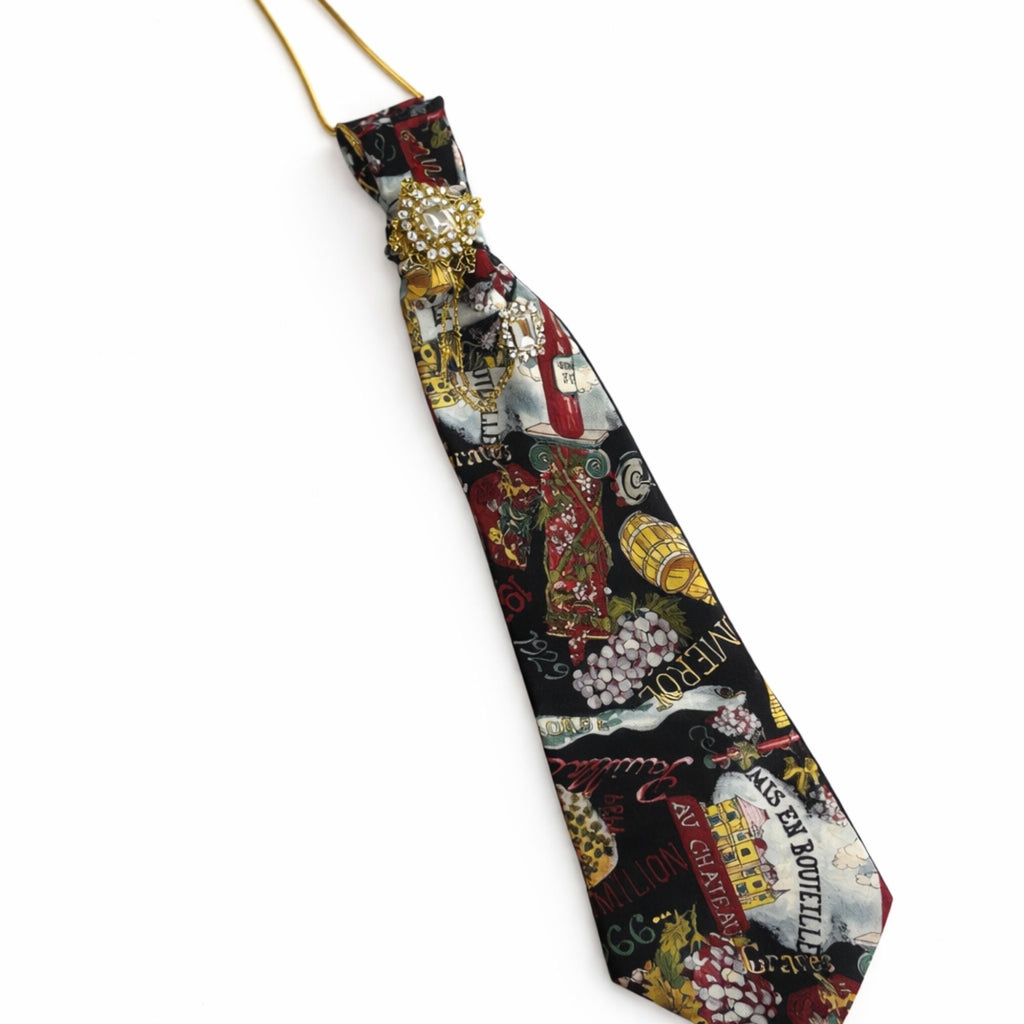 Boxed Wine Necktie Necklace