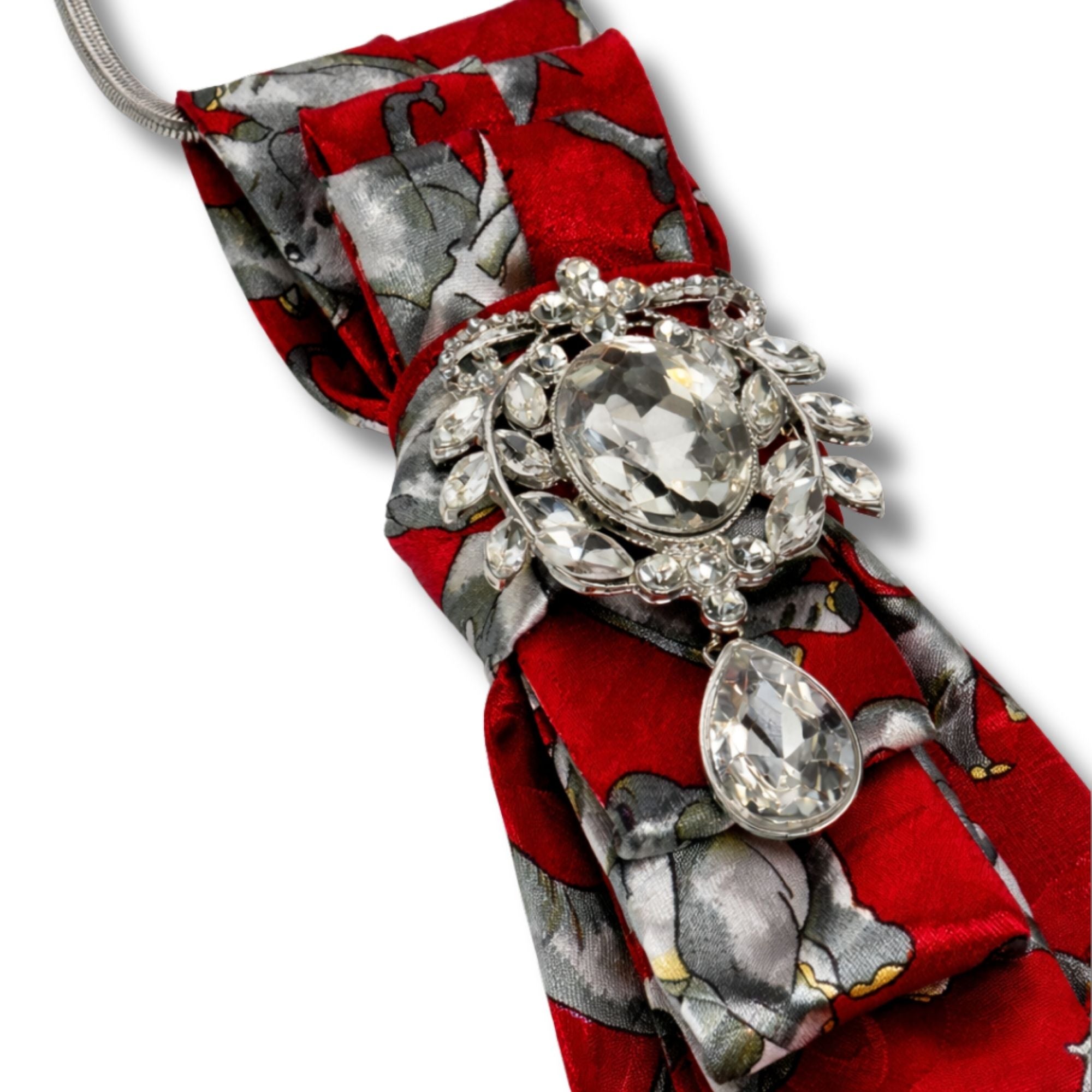 Elephant in the Room Necktie Necklace