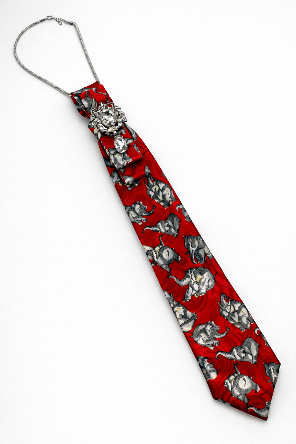 Elephant in the Room Necktie Necklace