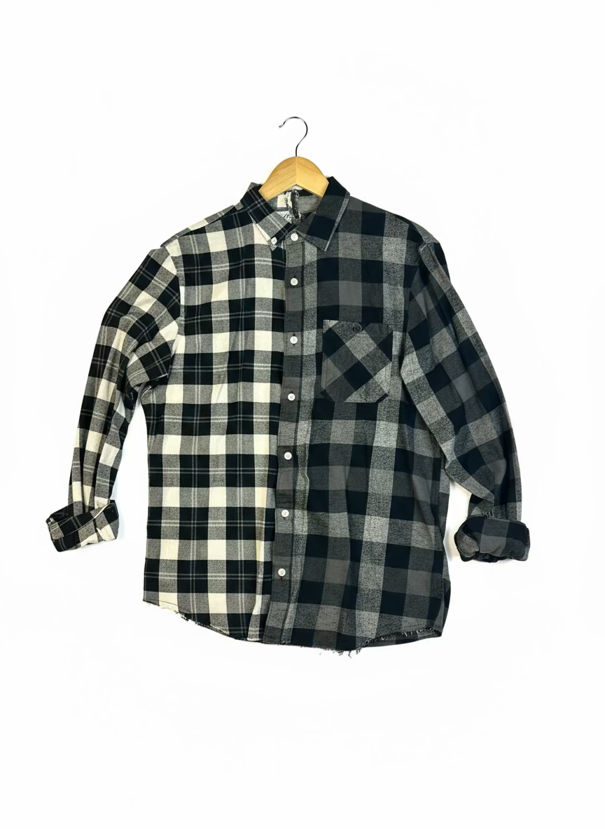 White and Gray Flannel
